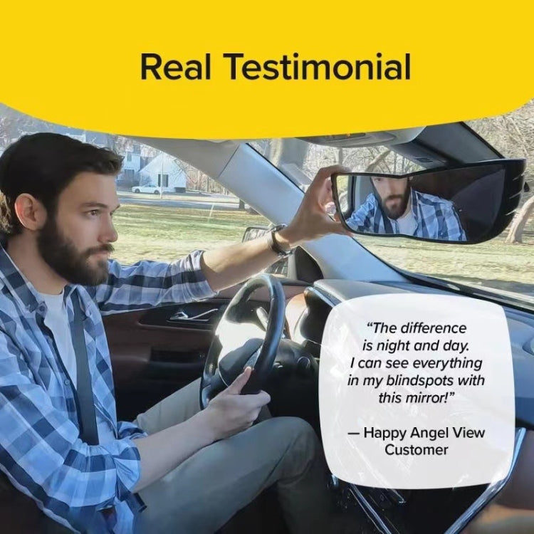 Wide-Angle Rearview Mirror Reduce Blind Spots Fits Most Cars SUVs - Interior Mirrors by PMC TechLife | Online Shopping South Africa | PMC TechLife | Buy Now Pay Later Mobicred