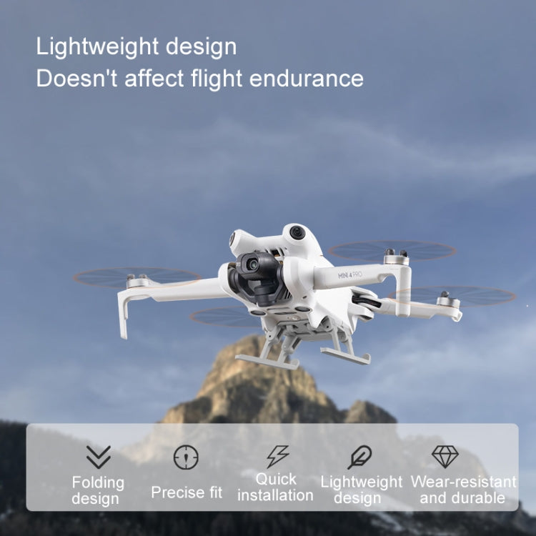 For DJI Mini 4 Pro Landing Gear Base Gimbal Protector Folding Booster Kickstand - Other by PMC TechLife | Online Shopping South Africa | PMC TechLife | Buy Now Pay Later Mobicred