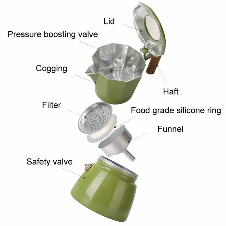 100ml Dual Valve Mocha Pot Espresso Machine Outdoor Coffee Brewing Pot Extraction Tool(White) - free shipping - PMC TechLife - Order now!