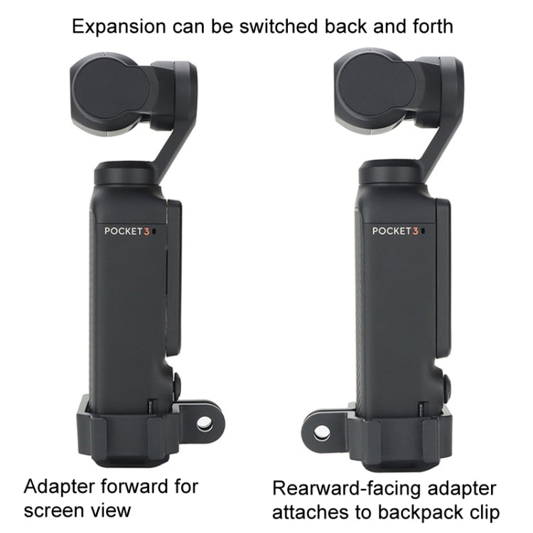 For DJI OSMO Pocket 3 Expansion Bracket Adapter Gimbal Camera Mounting Bracket Accessories, Style: Expand Bracket+Backpack Clip+Mini Triplet - Mount & Holder by PMC TechLife | Online Shopping South Africa | PMC TechLife | Buy Now Pay Later Mobicred