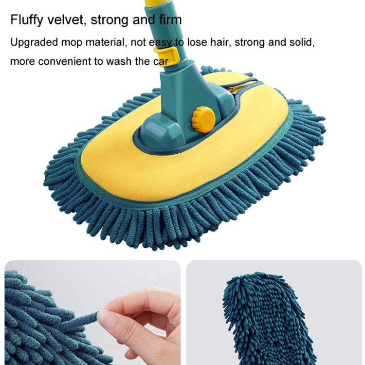 Curved Rod Car Wash Mop Retractable Cleaning Tool No Harm Car Special Soft Brush(Lake Green) - Car washing supplies by PMC Jewellery | Online Shopping South Africa | PMC Jewellery | Buy Now Pay Later Mobicred