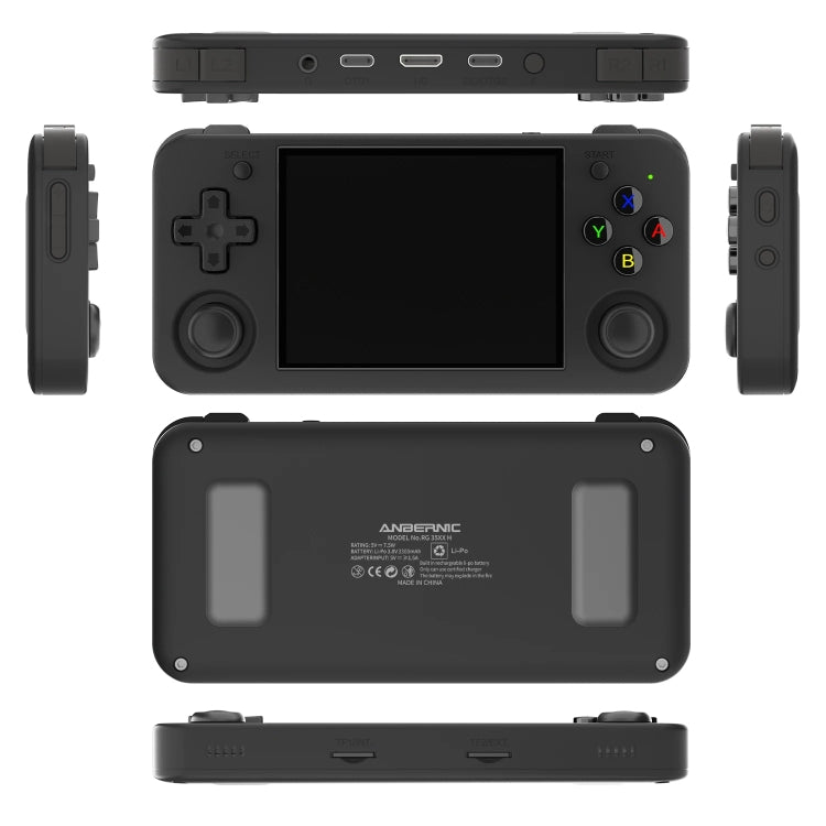 ANBERNIC RG35XX H Handheld Game Console 3.5 Inch IPS Screen Linux System 64GB(Transparent White) - free shipping - PMC TechLife - Order now!