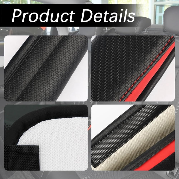 Car Seat Belt Cover Carbon Fiber Leather Auto Seat Shoulder Protection, Style: Crown Black - Seat Belts & Padding by PMC Jewellery | Online Shopping South Africa | PMC Jewellery | Buy Now Pay Later Mobicred