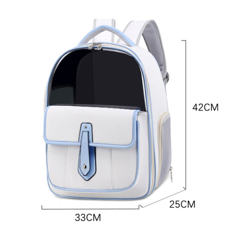 PU Pet Bag Cats And Dogs Outing Carrying Capsule Double Shoulder Backpacks(Model 6 Black) - Pet Bags by PMC TechLife | Online Shopping South Africa | PMC TechLife | Buy Now Pay Later Mobicred