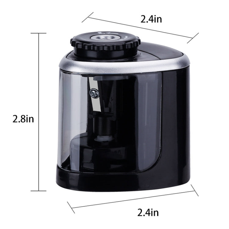 TENWIN Electrical Pencil Sharpener Student Stationery Semi-Automatic Sharpeners Battery Model(Black) - Pencil Sharpener by TENWIN | Online Shopping South Africa | PMc TechLife | Buy Now Pay Later Mobicred