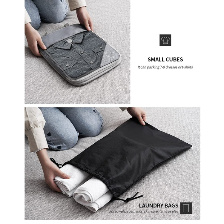 6 In 1 Compression Mesh Travel Cubes Clothes Underwear Packing Bags(Black) - Storage Bags by PMC TechLife | Online Shopping South Africa | PMC TechLife