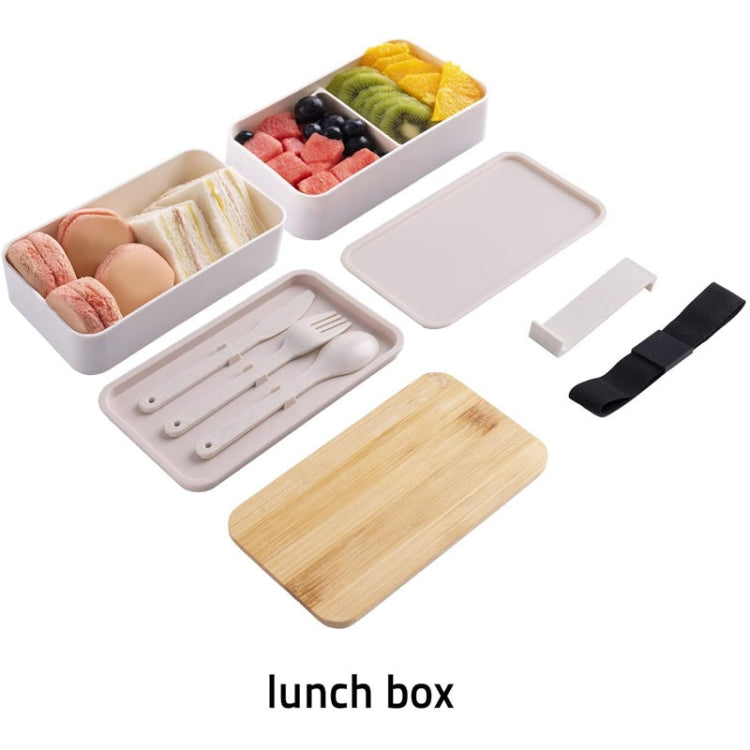 1200ml Portable Compartment Insulated Double Layer Lunch Box Microwavable Plastic Food Container, Color: With Insulation Bag Black - Cutlery Sets by PMC Jewellery | Online Shopping South Africa | PMC Jewellery