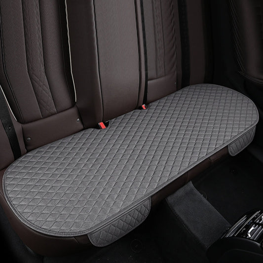 Non-Slip Rhombus Imitation Linen Car Seat Cushion, Color: Gray Back Row - Seat Accessories by PMC Jewellery | Online Shopping South Africa | PMC Jewellery | Buy Now Pay Later Mobicred