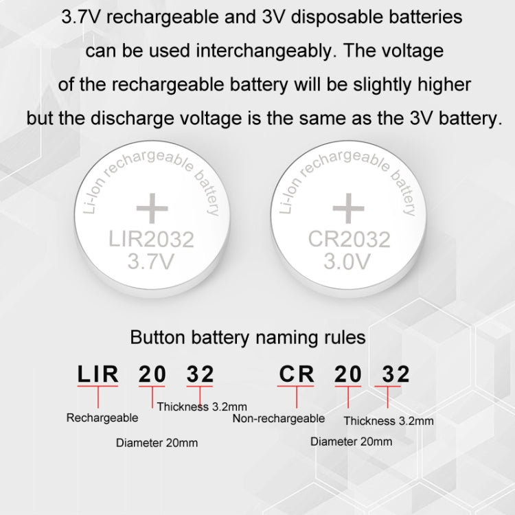 4.2V LIR2032/2450 Button Battery Universal Charger(White With Cable) - Charger & Converter by PMC TechLife | Online Shopping South Africa | PMC TechLife
