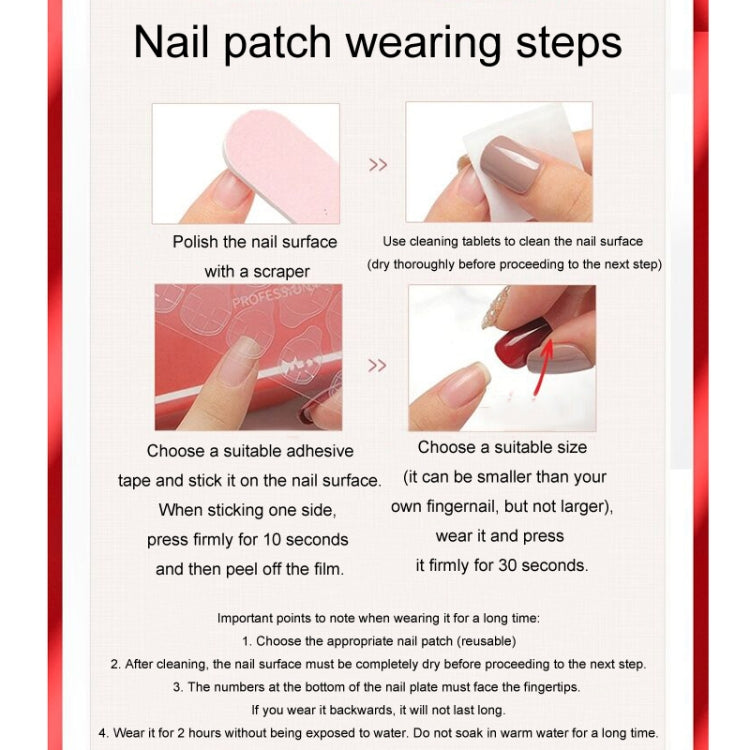 24pcs/box Handmade Nail Glitter Nail Jelly Glue Finished Patch, Color: BY08(Wear Tool Bag) - Nail Stickers by PMC Jewellery | Online Shopping South Africa | PMC Jewellery | Buy Now Pay Later Mobicred