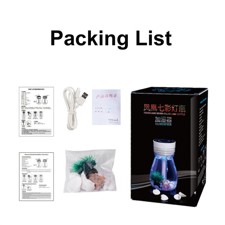 FH-068 Mini USB Car Home Colorful Light Bottle Micro Landscape Humidifier(White) - free shipping - PMC TechLife - Order now!