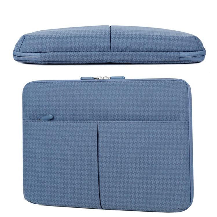 13/13.3 Inch Houndstooth Pattern Oxford Cloth Laptop Bag Waterproof Tablet Storage Bag(Haze Blue) - 13.3 inch by PMC Jewellery | Online Shopping South Africa | PMC Jewellery | Buy Now Pay Later Mobicred