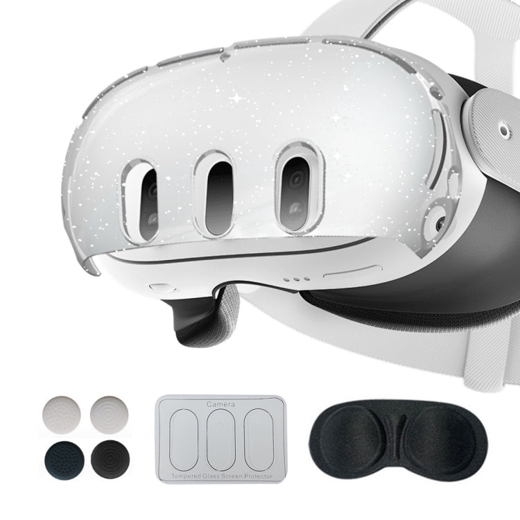 For Meta Quest 3 PC Protective Shell, Style: 7 In 1 (Glitter Transparent) - VR Accessories by PMC TechLife | Online Shopping South Africa | PMC TechLife