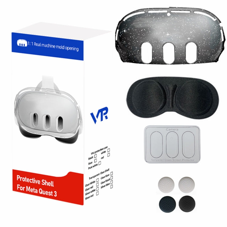 For Meta Quest 3 PC Protective Shell, Style: 7 In 1 (Glitter Transparent) - VR Accessories by PMC TechLife | Online Shopping South Africa | PMC TechLife