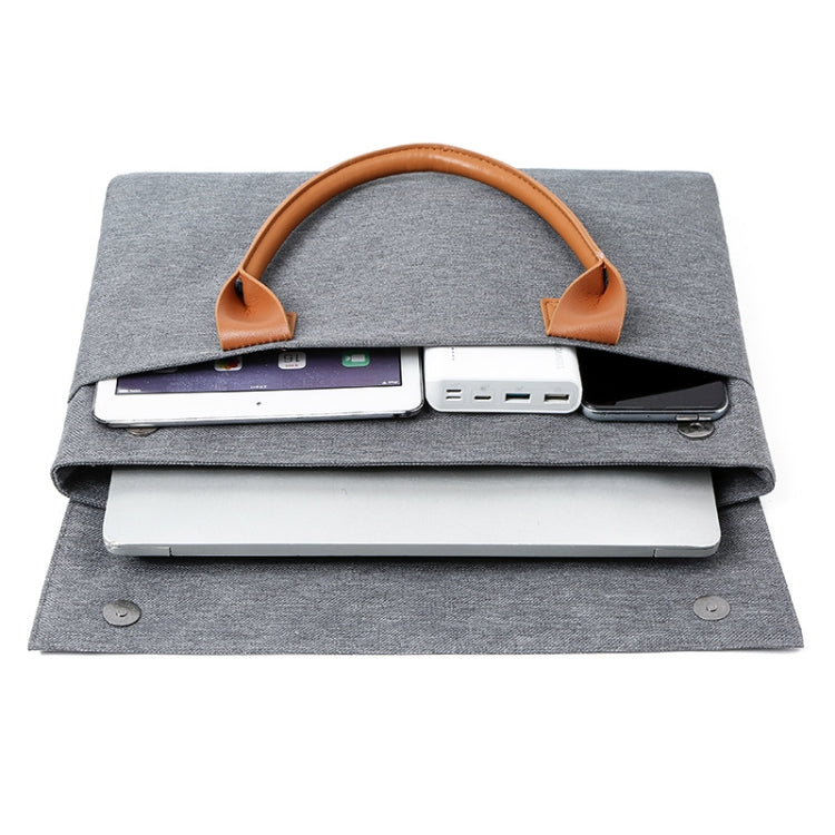 15.6 Inch Oxford Cloth Lightweight Portable Laptop Bag With PU Handle(Blue) - 15.6 - 17 inch by PMC Jewellery | Online Shopping South Africa | PMC Jewellery | Buy Now Pay Later Mobicred