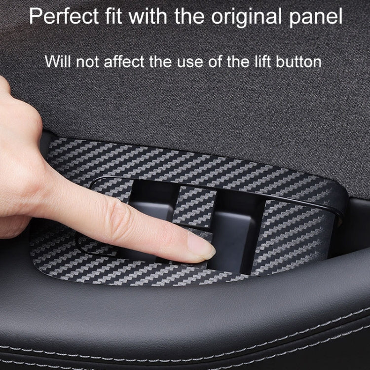 4pcs /Set For Tesla Model 3 Lift Window Button Sticker Car Interior, Style: Carbon Fiber - Car Interior Mouldings by PMC TechLife | Online Shopping South Africa | PMC TechLife | Buy Now Pay Later Mobicred