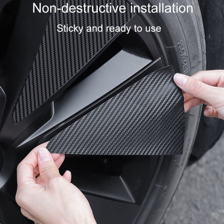 28pcs /Set For Tesla Model 3 Tire Sticker Modification Protective Film, Style: Carbon Fiber - Decorative Sticker by PMC TechLife | Online Shopping South Africa | PMC TechLife | Buy Now Pay Later Mobicred