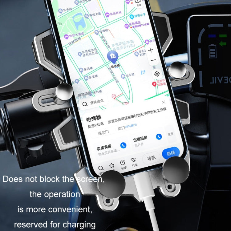 Motorcycle Shock Absorbing Navigation Cycling Phone Holder(Handlebar) - Holder by PMC Jewellery | Online Shopping South Africa | PMC Jewellery | Buy Now Pay Later Mobicred