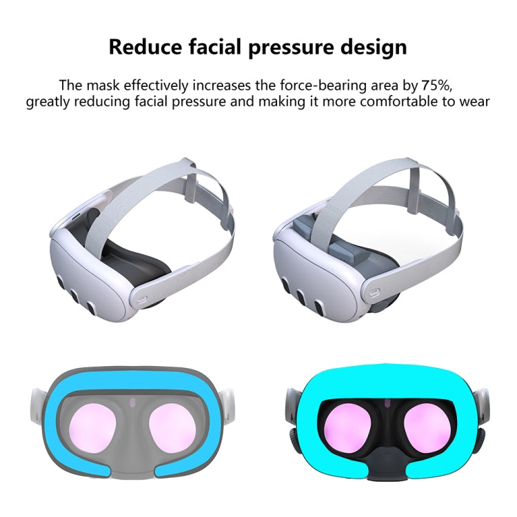 For Meta Quest 3 Adjustable Replacement Eye Mask VR Blackout Soft Replacement Face Mask Set - VR Accessories by PMC TechLife | Online Shopping South Africa | PMC TechLife | Buy Now Pay Later Mobicred