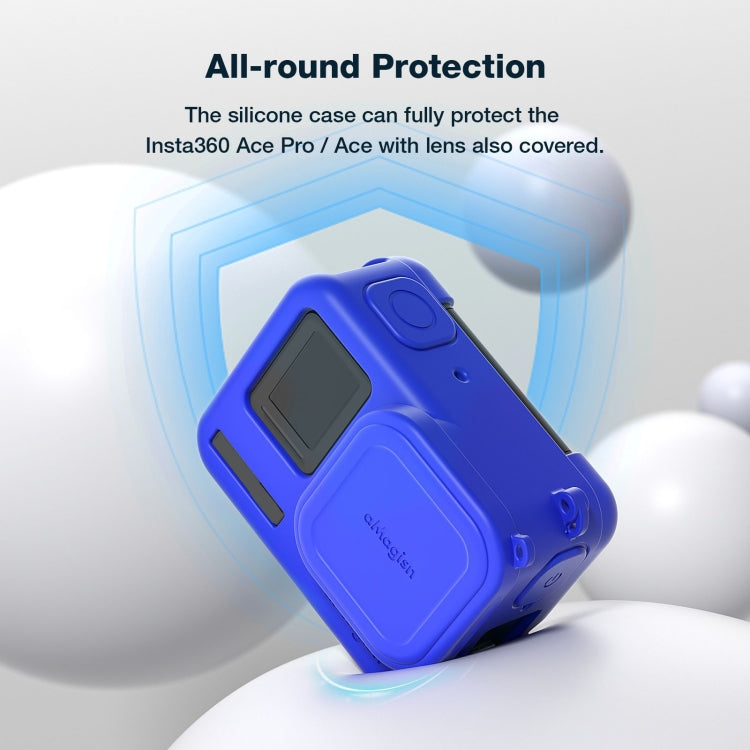 aMagisn Silicone Protection Case Sports Camera Protection Accessories For Insta360 Ace (Blue) - Case & Bags by aMagisn | Online Shopping South Africa | PMC Jewellery | Buy Now Pay Later Mobicred