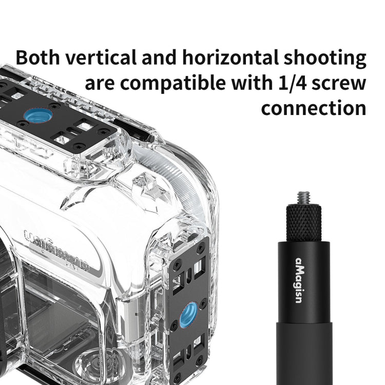 For Insta360 Ace Pro aMagisn Horizontal and Vertical Shooting Dive Shell 60m Waterproof Shell Accessories - Case & Bags by aMagisn | Online Shopping South Africa | PMC Jewellery | Buy Now Pay Later Mobicred