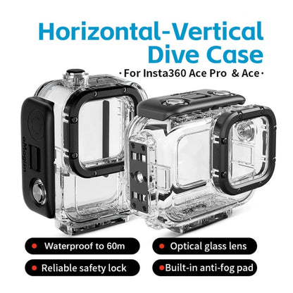 For Insta360 Ace aMagisn Horizontal and Vertical Shooting Dive Shell 60m Waterproof Shell Accessories - Case & Bags by aMagisn | Online Shopping South Africa | PMC Jewellery | Buy Now Pay Later Mobicred