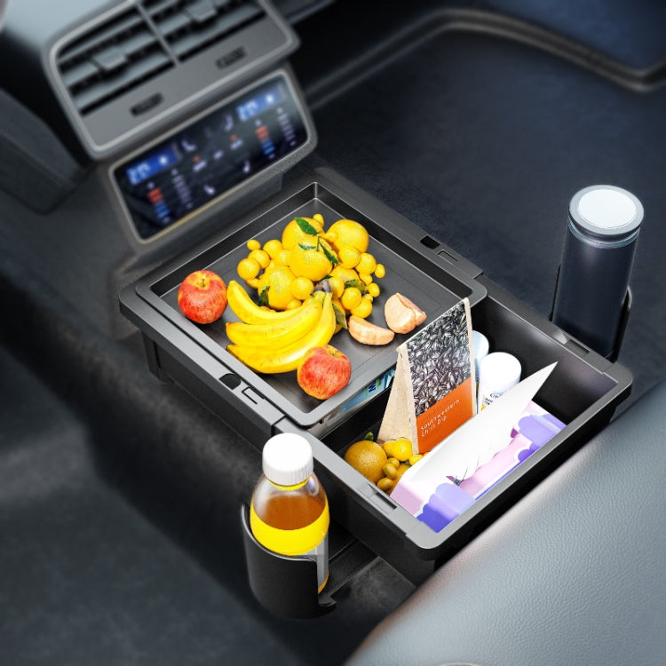 Car Seat Armrest Storage Box Adjustable Tissue Box(Black+Cover Plate) - Stowing Tidying by PMC TechLife | Online Shopping South Africa | PMC TechLife | Buy Now Pay Later Mobicred
