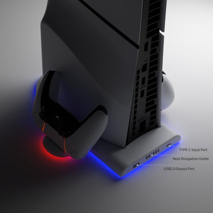 For PS5 Slim Console DOBE Multifunctional Charging Base with RGB Light - Charger & Power by DOBE | Online Shopping South Africa | PMC Jewellery | Buy Now Pay Later Mobicred