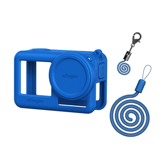For DJI Osmo Action 4 / 3 aMagisn Silicone Protection Case Camera Protection Accessories(Blue) -  by aMagisn | Online Shopping South Africa | PMC Jewellery | Buy Now Pay Later Mobicred