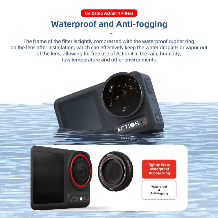 For DJI Osmo Action 4 AMagisn Waterproof Filter Sports Camera Accessories, Style: CPL -  by aMagisn | Online Shopping South Africa | PMC Jewellery | Buy Now Pay Later Mobicred