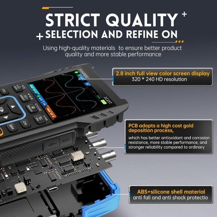 FNIRSI 3 In 1 Handheld Digital Oscilloscope Dual-Channel Multimeter, Specification: Standard - free shipping - PMC TechLife - Order now!
