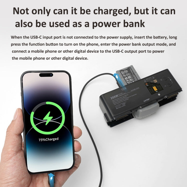 For DJI Air 3 Smart Flight Battery LKTOP 200W 3-Channel Charging Manager - free shipping - PMC TechLife - Order now!