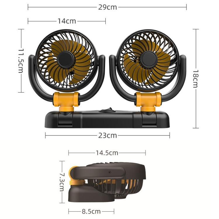 SUITU Car Foldable Cooling Fan Automobile Summer Temperature Reduction Fan, Model: Single 24V Cigarette Lighter Energized - Heating & Fans by SUITU | Online Shopping South Africa | PMC Jewellery | Buy Now Pay Later Mobicred