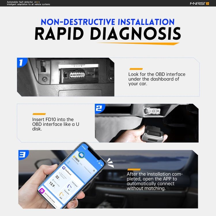 FNIRSI Bluetooth 5.1 Car Engine OBD2 Fault Code Diagnostic Instrument(English) - Electronic Test by FNIRSI | Online Shopping South Africa | PMC TechLife | Buy Now Pay Later Mobicred