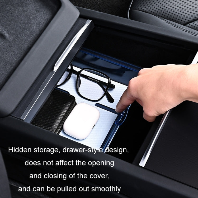 For 2023.9 Tesla Model3 Silicone Double-Layer Storage Box, Color: Black Central Control - Stowing Tidying by PMC Jewellery | Online Shopping South Africa | PMC Jewellery | Buy Now Pay Later Mobicred