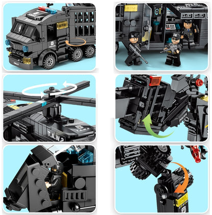 SWAT Shape Mecha Building Blocks Small Particle Assembled Educational Toys, Spec: Blackhawk SWAT 8577 - Building Blocks by PMC Jewellery | Online Shopping South Africa | PMC Jewellery | Buy Now Pay Later Mobicred