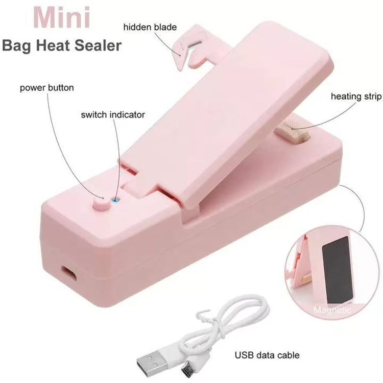 USB Charging Mini Magnetic Sealing Machine Portable Sealing Clip Food Moisture-proof Sealer(White) - Preservation Supplies by PMC TechLife | Online Shopping South Africa | PMC TechLife | Buy Now Pay Later Mobicred