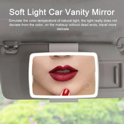 Car Sun Visor LED Light Cosmetic Mirror(White) - Interior Mirrors by PMC Jewellery | Online Shopping South Africa | PMC Jewellery