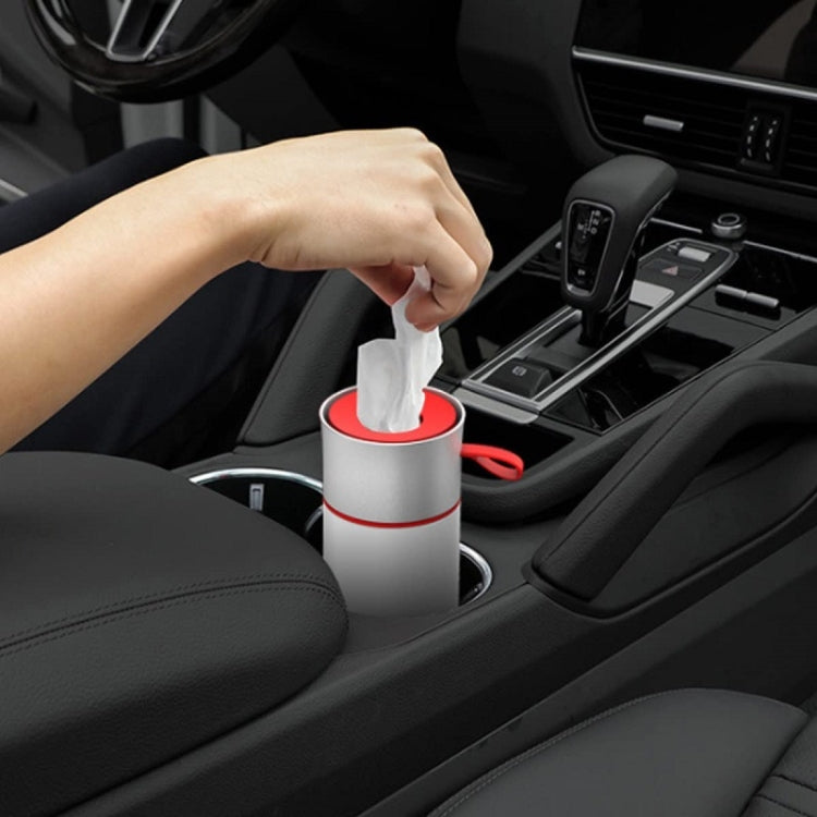 BEN.JACK Cylindrical Car Water Cup Holder Tissue Box(Black Red) - Stowing Tidying by BEN.JACK | Online Shopping South Africa | PMC TechLife | Buy Now Pay Later Mobicred