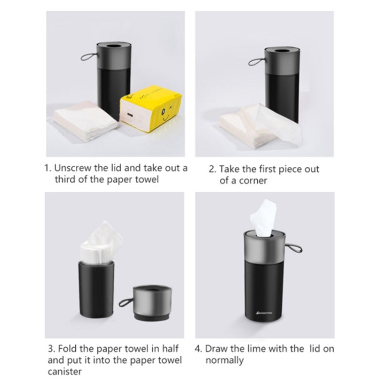 BEN.JACK Cylindrical Car Water Cup Holder Tissue Box(Black Red) - Stowing Tidying by BEN.JACK | Online Shopping South Africa | PMC TechLife | Buy Now Pay Later Mobicred