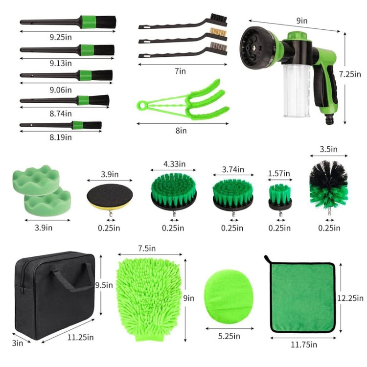 21pcs /Set Car Cleaning Brush Polishing Waxing Car Detailing - Car washing supplies by PMC TechLife | Online Shopping South Africa | PMC TechLife | Buy Now Pay Later Mobicred