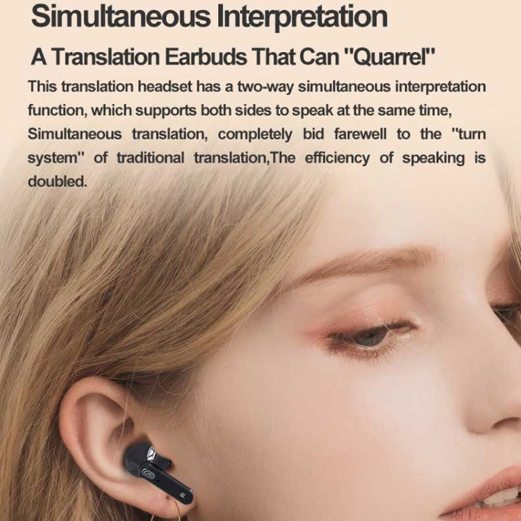 Hishell Y113 Smart Voice Translator Earphone Wireless Earbuds Real Time Instant Online 40 Languages Translate Earphone(Black) - free shipping - PMC TechLife - Order now!