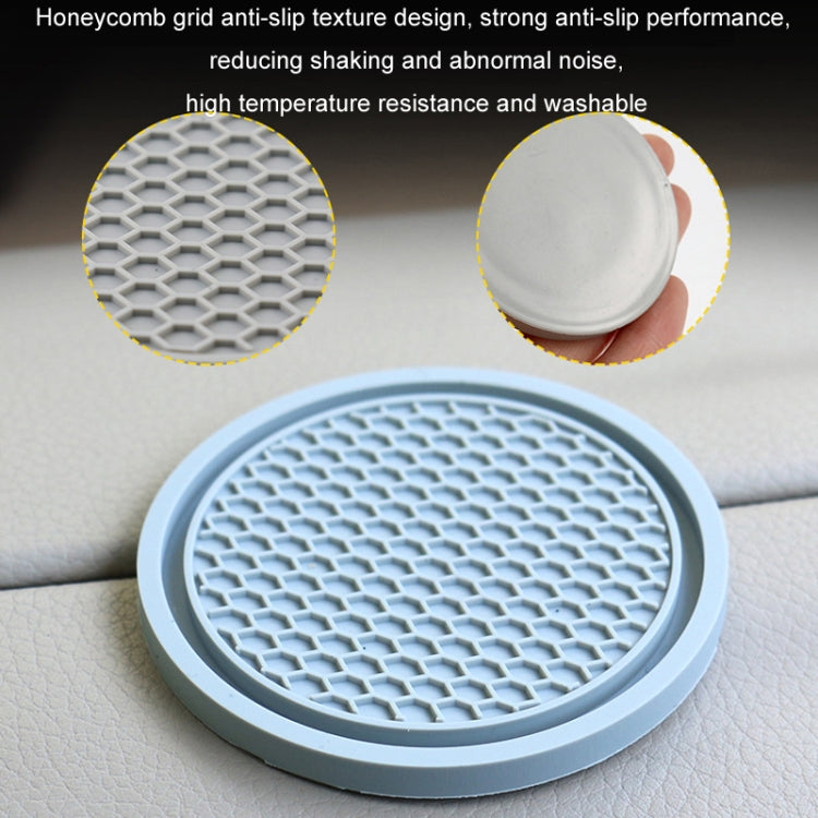 3pcs 7cm Car Diamond-free Water Coaster Interior Anti-slip Mat(Blue) - Car Drink Holders by PMC TechLife | Online Shopping South Africa | PMC TechLife