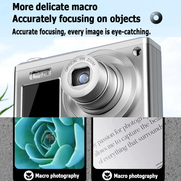 4K HD Optical Zoom Digital Camera 60MP Dual Screen Selfie Camera, No Memory(Black) - Video Cameras by PMC TechLife | Online Shopping South Africa | PMC TechLife | Buy Now Pay Later Mobicred