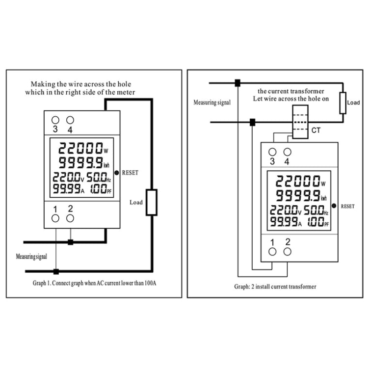 SINOTIMER SDM009 Din Rail Single-Phase Voltage Current Frequency Power Factor Electricity Multifunctional Meter, Model: AC250-450V Built-In - Current & Voltage Tester by SINOTIMER | Online Shopping South Africa | PMC TechLife | Buy Now Pay Later Mobicred