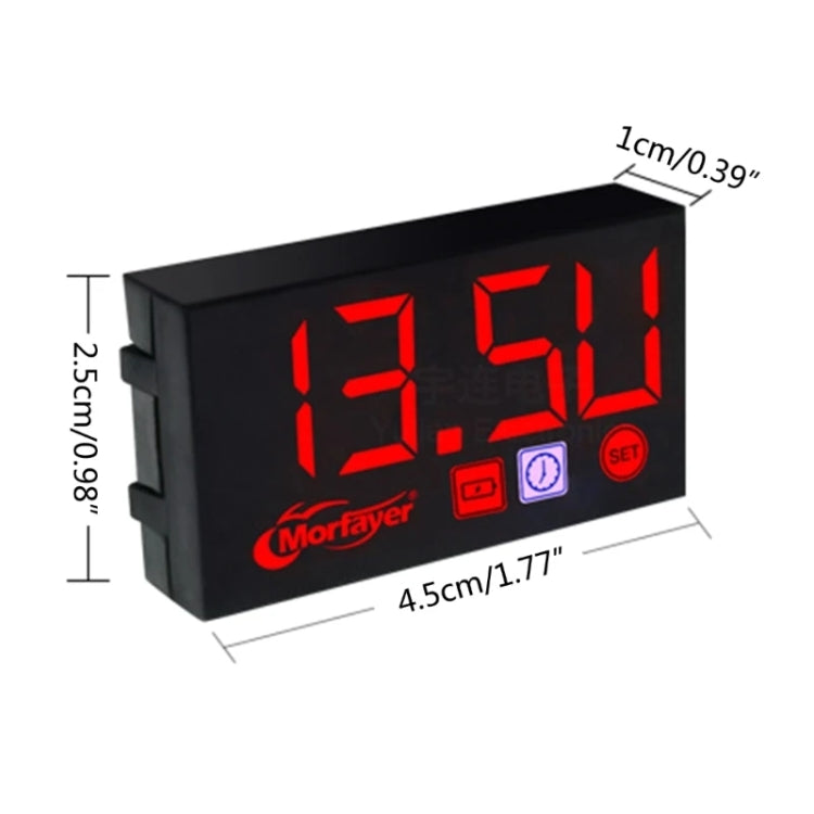 Compact LED Digital Display Time Voltmeter, Specification: 2 in 1 Temperature Green - Electrical Instruments by PMC TechLife | Online Shopping South Africa | PMC TechLife | Buy Now Pay Later Mobicred