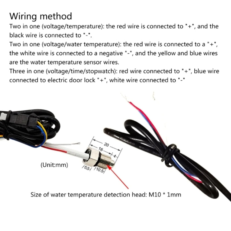 Compact LED Digital Display Time Voltmeter, Specification: 3 in 1 Green - Electrical Instruments by PMC TechLife | Online Shopping South Africa | PMC TechLife | Buy Now Pay Later Mobicred