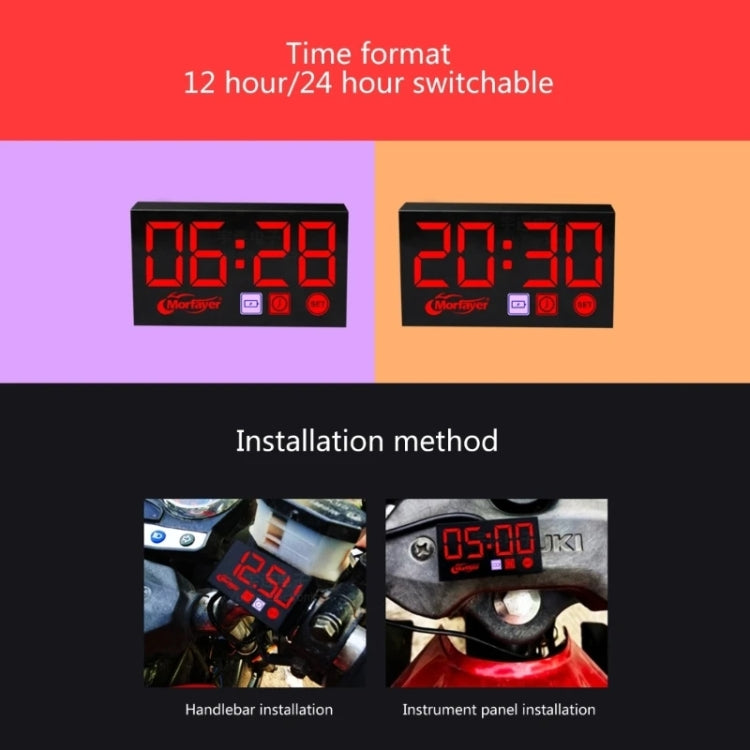 Compact LED Digital Display Time Voltmeter, Specification: 2 in 1 Water Temperature Blue - Electrical Instruments by PMC TechLife | Online Shopping South Africa | PMC TechLife | Buy Now Pay Later Mobicred