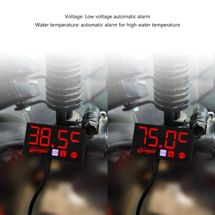 Compact LED Digital Display Time Voltmeter, Specification: 2 in 1 Water Temperature Red - Electrical Instruments by PMC TechLife | Online Shopping South Africa | PMC TechLife | Buy Now Pay Later Mobicred