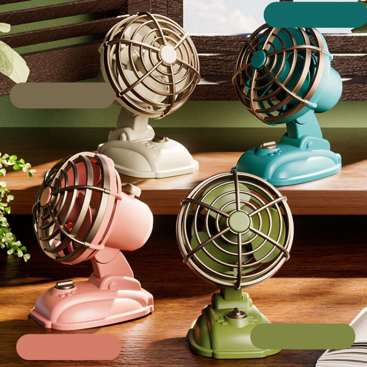 Mini Office Desktop Silent Electrical Fan Desktop Outdoor USB Retro Fan(Green) - free shipping - PMc TechLife - Order now!